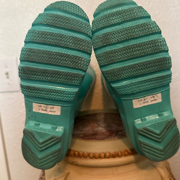 Hunter rain boots 🌧️turquoise UK 3 US 5 - Picture 5 of 11